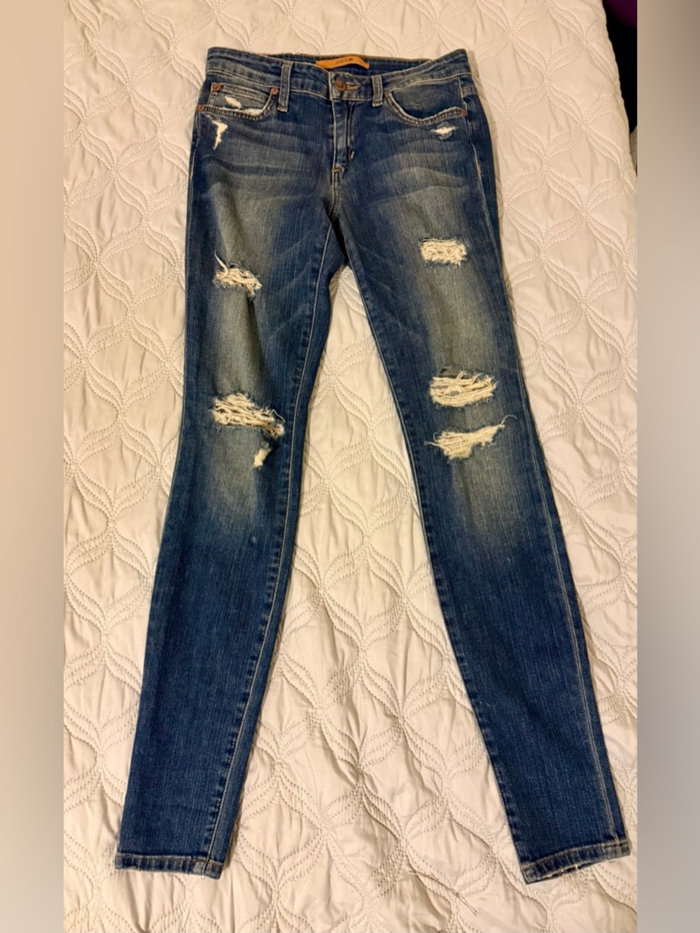 Joe’s Jeans Icon Skinny Mid Rise Distressed W26‎ Stretch Denim